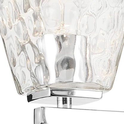 Kichler Marant 33.25" 4-Light Vanity Light with Clear Water Glass in Chrome, for Bathroom, Powder Room, Over a Mirror, (33.25" W x 9.5" H), 55217CHWTR