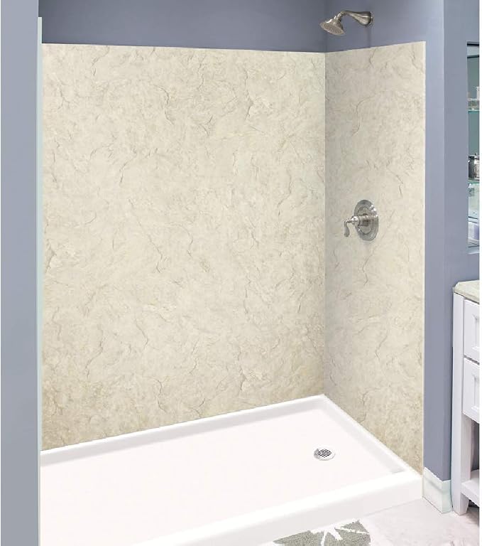 Transolid EWK603672-44 Expressions 3-Panel Shower Wall Kit, 36-in L x 60-in W x 72-in H, Sea Fog