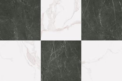 Peel and Stick Floor Tiles | Light Green Marble 30 Sq.Ft | Stone Texture / Anti-Slip /Surface Coated / Recycle Material / Waterproof / Indoor Area /Diy Installation