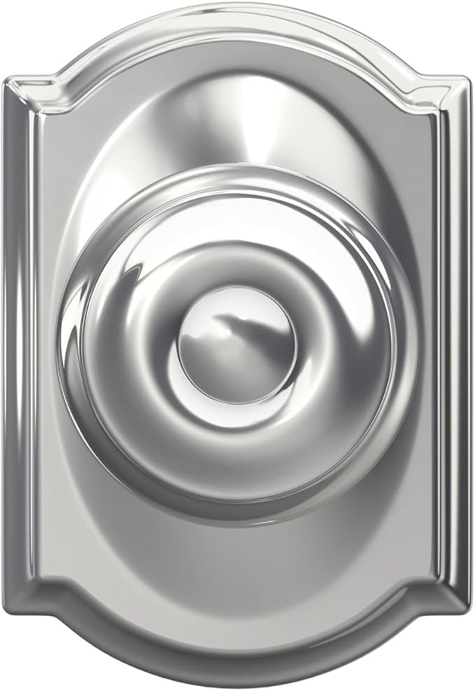 SCHLAGE F10 GEO 625 CAM Camelot Collection Georgian Passage Knob, Bright Chrome