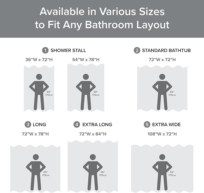 Madison Park Standard Shower Curtain for Bathroom, Grey Ombre, 72" x 72" | Ariana Ombre Cozy, Spa Quality Modern Waffle Weave Contemporary, 3M Scotchgard Treatment, Machine Washable