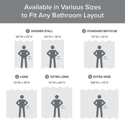 Madison Park Standard Shower Curtain for Bathroom, Grey Ombre, 72" x 72" | Ariana Ombre Cozy, Spa Quality Modern Waffle Weave Contemporary, 3M Scotchgard Treatment, Machine Washable