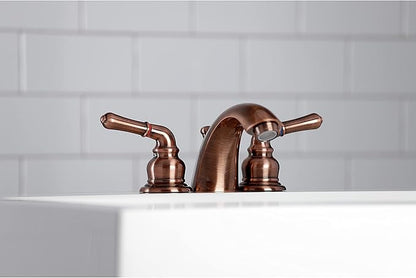 Kingston Brass KB956 Magellan Mini-Widespread Bathroom Faucet, Antique Copper