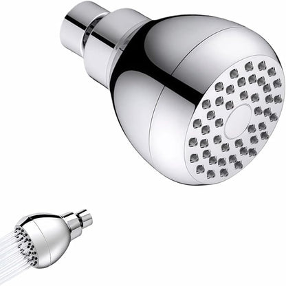 High Pressure Shower Head with 45 Self-Cleaning Nozzles, 360° Brass Ball Joint, Anti-Clogging & Leakproof, Powerful Jet for Low Water Pressure, SPA Rainfall Experience