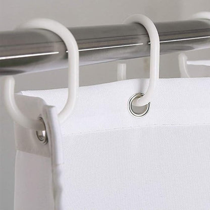 Black (72x72 Inches) Fabric Shower Curtain Liners Hotel Quality Machine Washable Bath Bathroom w/12pcs Hooks