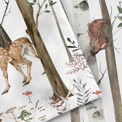 JAWO Rustic Forest Shower Curtain for Bathroom, Country Hunting Bear Deer Wild Animals Farmhouse Camper RV Shower Curtains, Cabin Nature Spring Bathroom Set with Hooks, 72X72 Inch