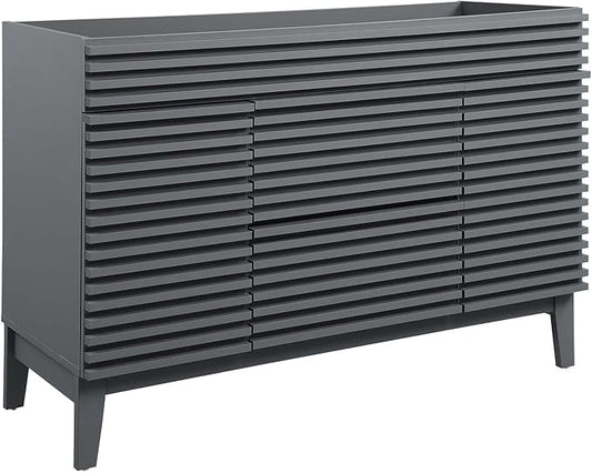 Modway Render 48" Single Sink Compatible (Not Included) Bathroom Vanity Cabinet in Gray