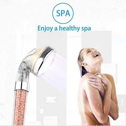 PRUGNA Filter Shower Head with Hose and Shower Arm Bracket, High Pressure & Water Saving Handheld Shower, 3-Settings Filter Showerhead for Dry Hair & Skin SPA