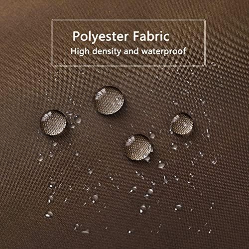 LLSCL Brown Fabric Shower Curtain Liner with Bottom Counterweight, Waterproof Hotel Quality, 72 x 72 Machine Washable