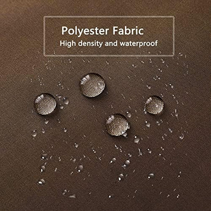 LLSCL Brown Fabric Shower Curtain Liner with Bottom Counterweight, Waterproof Hotel Quality, 72 x 72 Machine Washable