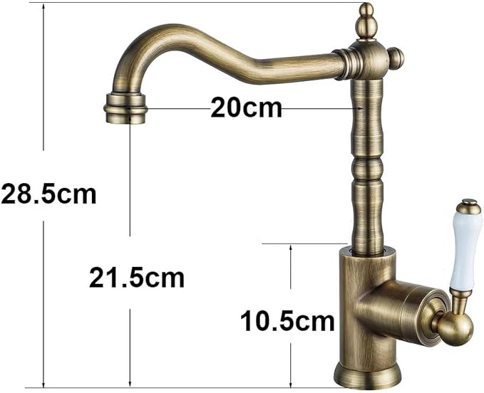 Bathroom Faucet Kitchen Faucet Brass Sink Mixers Tap Hot Cold Water Crane(Gold)