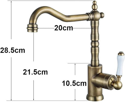 Bathroom Faucet Kitchen Faucet Brass Sink Mixers Tap Hot Cold Water Crane(Gold)