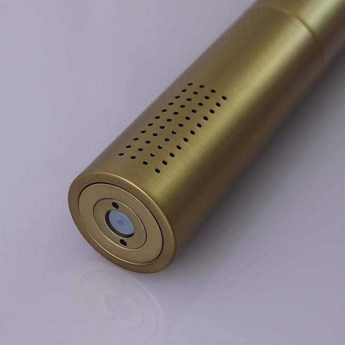 AYIVG Brushed Gold Finish Round Brass 2 In 1 Function High Pressure Handheld Shower Head Sprayer Hand Shower Wand with 59 Inch Hose For Bathroom Shower System