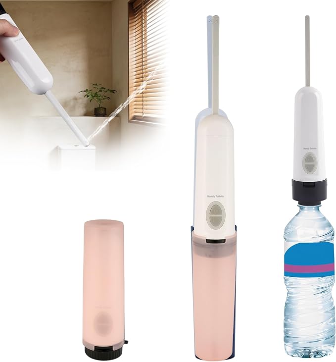 Hibbent Portable Bidet for Travel, High Pressure Handheld Electric Sprayer, Rechargeable Travel Bidet for Women & Men, Personal Hygiene Cleaning, Soothing Postpartum Care, Pink