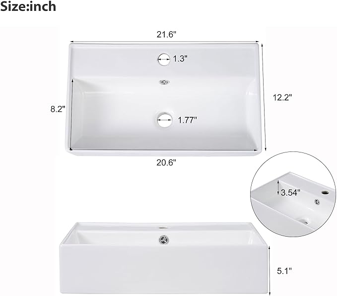 Merax 20 Bathroom Vanity Sink Combo, Wall Mounted Cabinet Sink Set with Ceramic Basin for Small Space, Undermount Sink Cabinet, Black