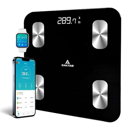 Scale for Body Weight, Accurate Weight Scale with LCD Display, Capacity upto 400 lbs, Smart BMI Scale, High Accuracy Digital Bathroom Scale, 18 Body Composition Analyzer Sync with Fitness App