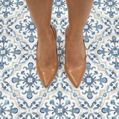 FloorPops 12-in by 12-in Tuscan Peel and Stick Floor Tiles (10 Tiles), (10 sq.ft./Carton)
