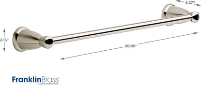 Franklin Brass Kinla 5-Piece Bathroom Set Satin Nickel 18" and 24" Towel Bar Racks, Toilet Paper Holder, Ring, Hook KIN5PC-SN