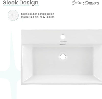 Claire 24” Rectangle Wall-Mount Bathroom Sink