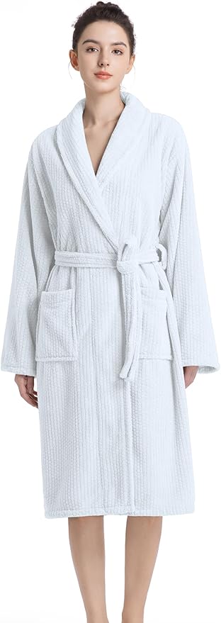 Plush Bath Robes For Women After Shower,Soft Long Towel Robe,Quick Dry&Warm Womens Bathrobe