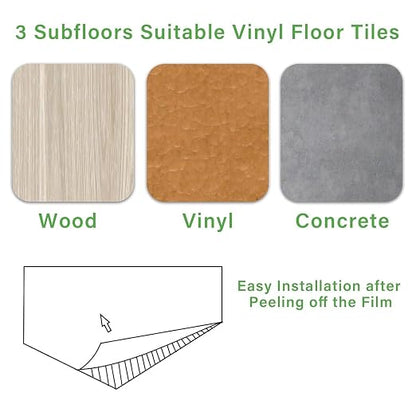 40-Pack Peel and Stick Floor Tiles Vinyl Floor 12 x 12 inch Self Adhesive Waterproof Flooring Planks DIY for Bathroom, Kitchen, Living Room, RV, Cover 40 Sq. Ft, Black Vein Marble