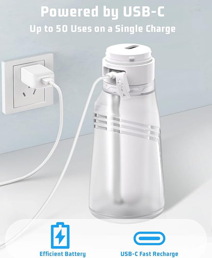 Portable Bidet for Travel with 400ml Bottle, Rechargeable Electric Travel Bidet with 3 Pressure Modes, Waterproof Handheld Bidet Sprayer for Women Men Baby Cleaning