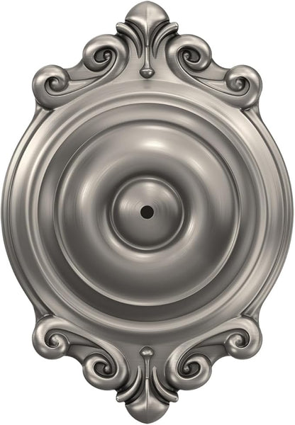 Schlage F40 GEO 619 BRK Georgian Door Knob with Brookshire Trim, Bed & Bath Privacy Lock, Satin Nickel