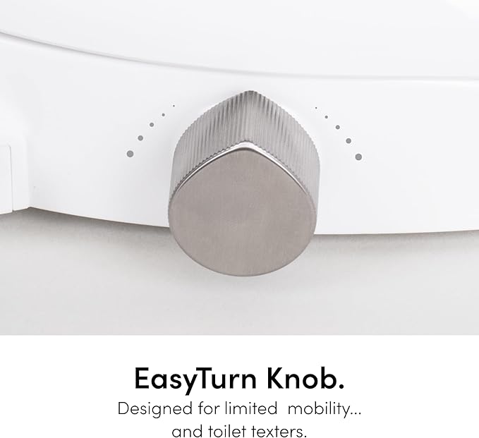 TUSHY Wave Non-Electric Bidet Toilet Seat | Sleek Elongated Design, Quick-Release for Easy Cleaning | DuoFlow Front & Rear Wash, Self-Cleaning Nozzle, Soft-Close Lid, 10-Min DIY Install, Bamboo Knob