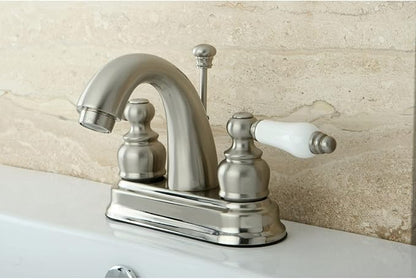 Kingston Brass KB5617PL Restoration 4-Inch Centerset Bathroom Faucet, Brushed Brass