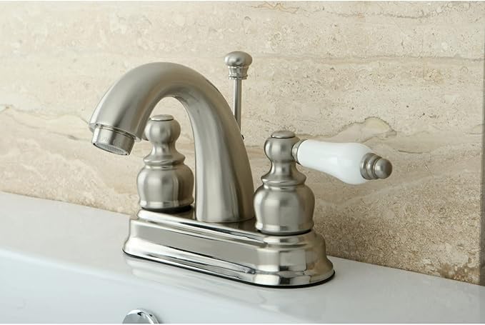 Kingston Brass KB5612PL Restoration 4-Inch Centerset Lavatory Faucet, Polished Brass