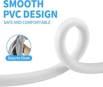 Shower Hose 79-Inch PVC White Handheld Shower Head Hose - Explosion Proof, Anti-Tangle Flexible Hose for Bathing, Pet Cleaning, and Toilet Cleaning rv shower head with hose