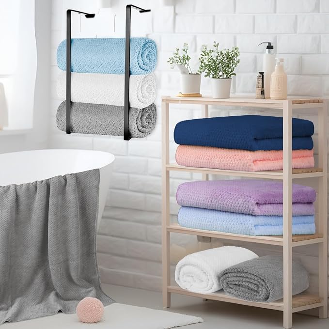 HOMEXCEL 6PK Bath Towel Set, 24x48 in, Absorbent&Quick Dry Towels for Hotel | Ultra Soft, Lightweight Towels for Bathroom, Spa and Beauty Parlor, Multicolor