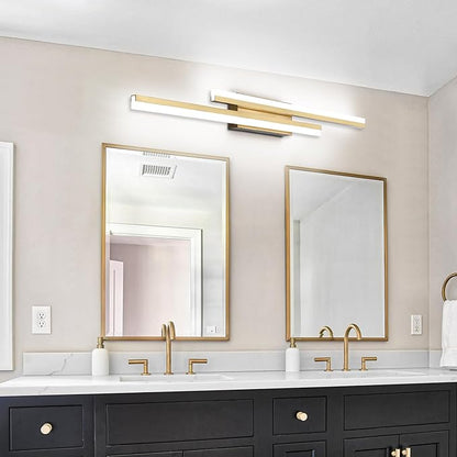PRESDE 48 Inch LED Bathroom Light Fixtures Over Mirror Brushed Gold Vanity Light Modern Bath Lighting Bar 5CCT
