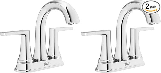 American Standard 7429201.002, Becklow Two-Handle 4-Inch Centerset Bathroom Faucet, Chrome (Pack of 2)