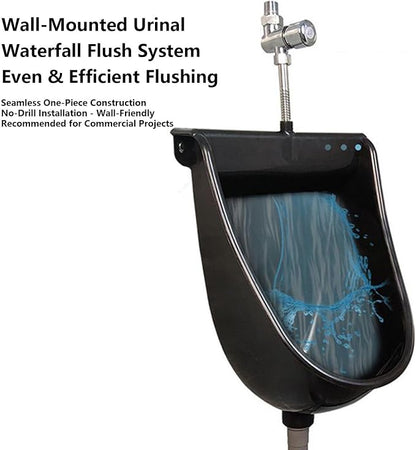 Urinal Toilet for Men Wall Mounted Male Toilet with Flush | Male Urinals for Home Dorm Garden RV Apartment Dad Boyfriend Grandpa