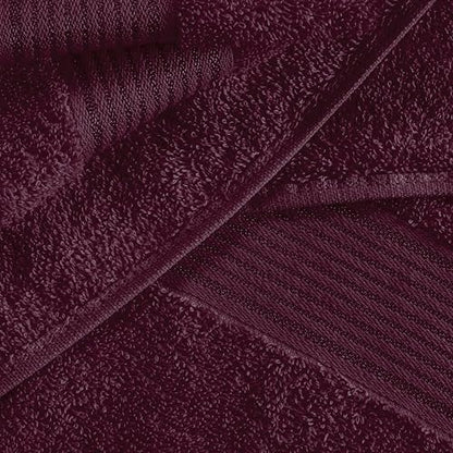 Belizzi Home Ultra Soft 3 Pack Cotton Towel Set, Contains a Bath Towel 28x55 inch, a Hand Towel 16x24 inch & a Wash Coth 12x12 inch, Ideal Everyday use, Compact & Lightweight - Burgundy