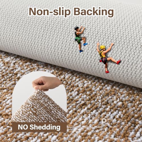 80x24 Long Bathroom Rugs Non Slip Washable, Soft Absorbent Bath Mat Coffee