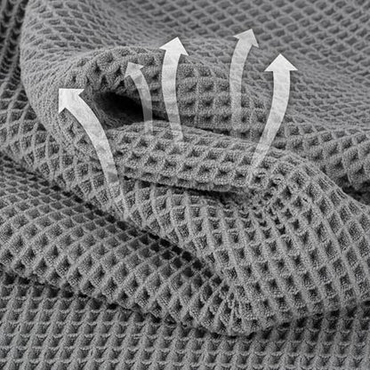 Microfiber Waffle Bath Towels, 4 Pieces, Soft, Absorbent, Fast Drying, Lint Free 430 GSM (27''x55''/68.58 cm x139.7 cm)