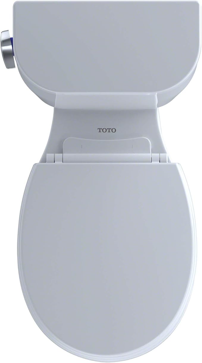 TOTO® EntradaTM Two-Piece Round 1.28 GPF Universal Height Toilet, Cotton White - CST243EF#01