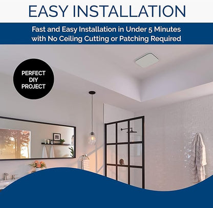 Broan-NuTone FG701 Universal CleanCover Bathroom Exhaust Upgrade Grille Cover, White