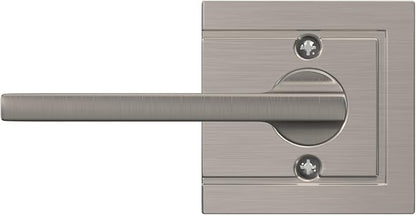 SCHLAGE Lock Company Latitude Lever with Upland Trim Non-Turning Lock, Satin Nickel (F170 LAT 619 ULD)