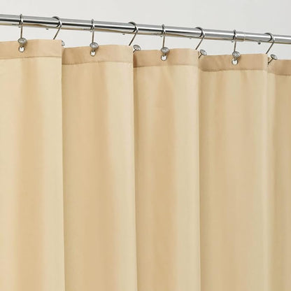 ALYVIA SPRING Stall Waterproof Fabric Shower Curtain or Liner Khaki, 36x72 | 2 Magnets, Soft Cloth & Hotel Quality, Machine Washable, Light-Weight, Stall Size
