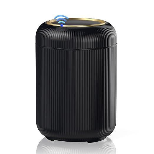 Procade Touchless Trash Can Bathroom,Small Motion Sensor Trashcan with lid | 3 Gallon Automatic Garbage Can,Smart Gold and Black Trash Bin,Auto WasteBasket for Bedroom,Office,Dorm,Toilet, rv, Kitchen