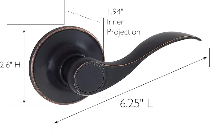 Design House 700617 Springdale Dummy Door Lever, Oil Rubbed Bronze, Decorative , Oil-Rubbed Bronze