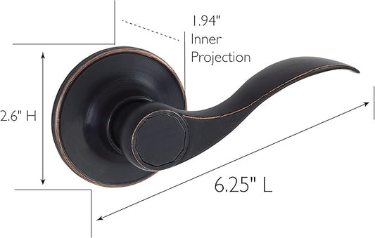 Design House 700617 Springdale Dummy Door Lever, Oil Rubbed Bronze, Decorative , Oil-Rubbed Bronze
