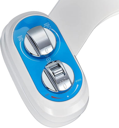 Bidet J2510B-Hot and Cold Water Self-Cleaning Feminine/Rear Wash Non-Electric Bidet Sprayer，Dual Nozzles Bidet Toilet Attachment with Adjustable Pressure Control（Blue）