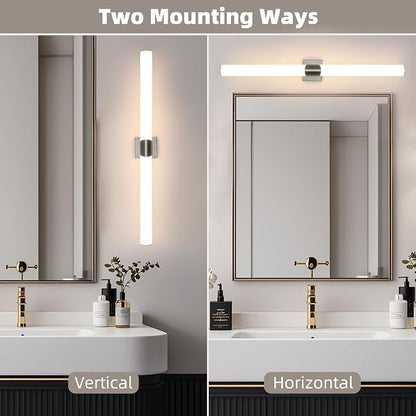 39" Brushed Nickel Bathroom Vanity Lights, Wall Lighting Fixtures | Modern Wall Light for Bathroom Bedroom Living Room Hallway