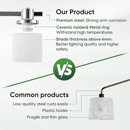 24 Inch Chrome Bathroom Light Fixtures Over Mirror 3 Light Bathroom Vanity Light Silver Modern Industrial Makeup Lighting Wall Sconce Shower Farmhouse Rustic Milk Glass Lamp Above Desk Sink