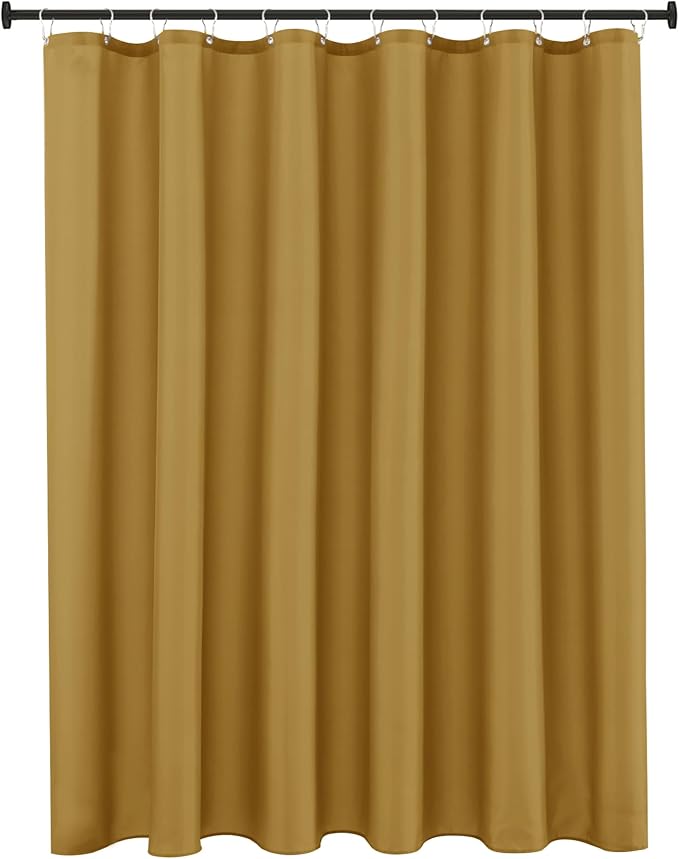 Fabric Shower Curtain Liner 72x72 Inch-Gold Standard Size Shower Liners | Hotel Quality Water Resistant Shower Liners for Bathroom-Machine Washable Cloth Polyester Bath Curtain-Rental Apartment Home