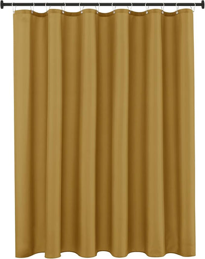 Fabric Shower Curtain Liner 72x72 Inch-Gold Standard Size Shower Liners | Hotel Quality Water Resistant Shower Liners for Bathroom-Machine Washable Cloth Polyester Bath Curtain-Rental Apartment Home